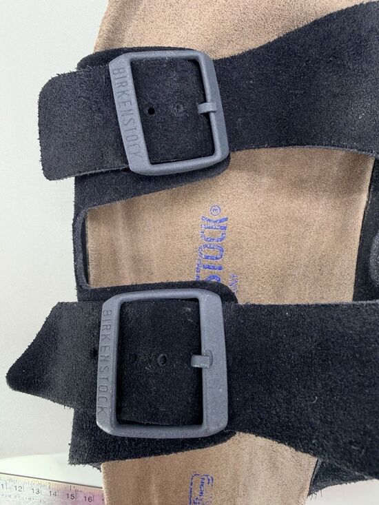 Birkenstock Arizona Soft Footbed Midnight Suede Leather Sandals EU 42 US 9 EUC main image 11